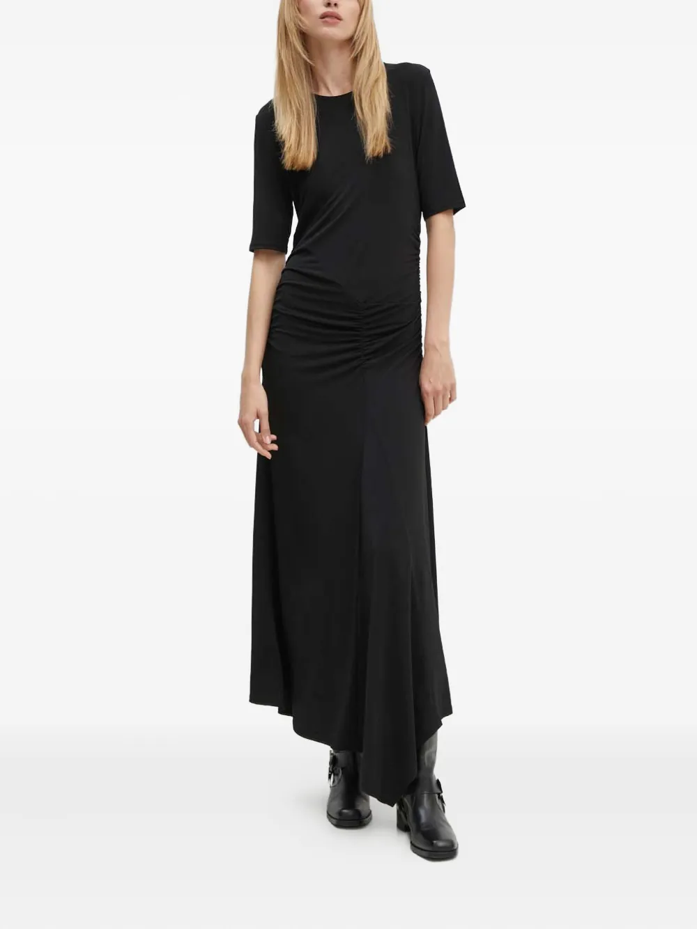 Gestuz MailyGZ short-sleeve maxi dress | Black | Image 1