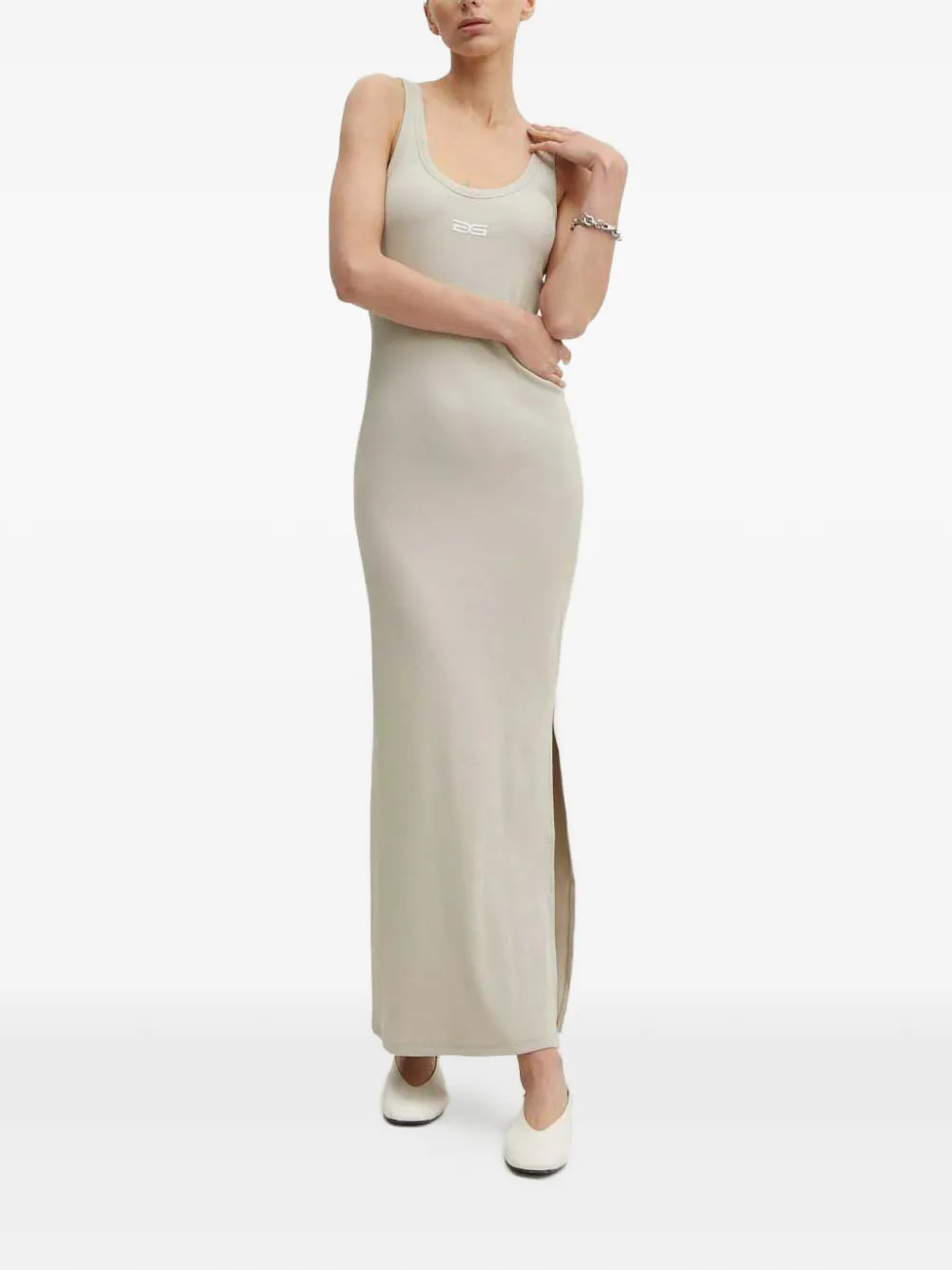 Gestuz side-split maxi dress - Toni neutri