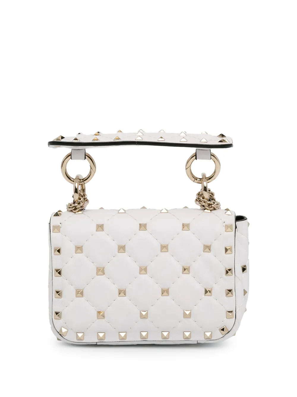 Valentino Garavani Pre-Owned 2000-2017 Mini RockStud Spike satchel - Wit