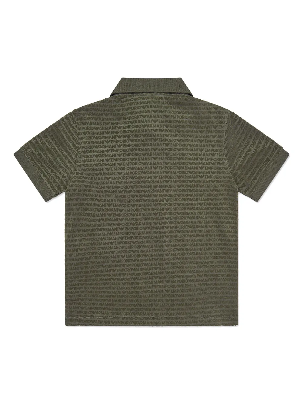Emporio Armani Kids Poloshirt met jacquard logo - Groen