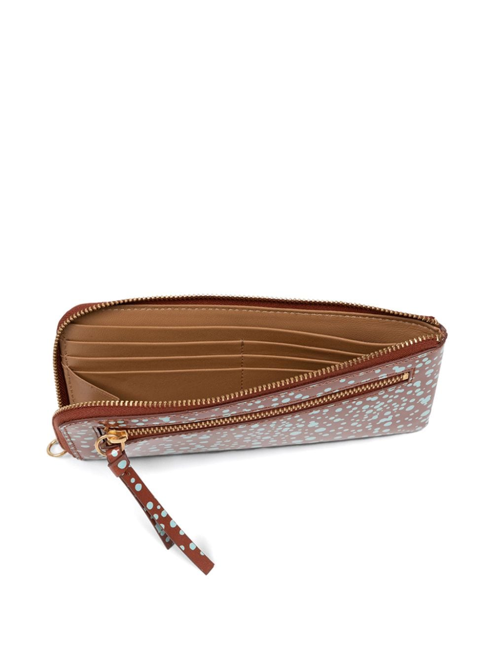 Shop Dries Van Noten Polka Dot Print Wallet In Brown