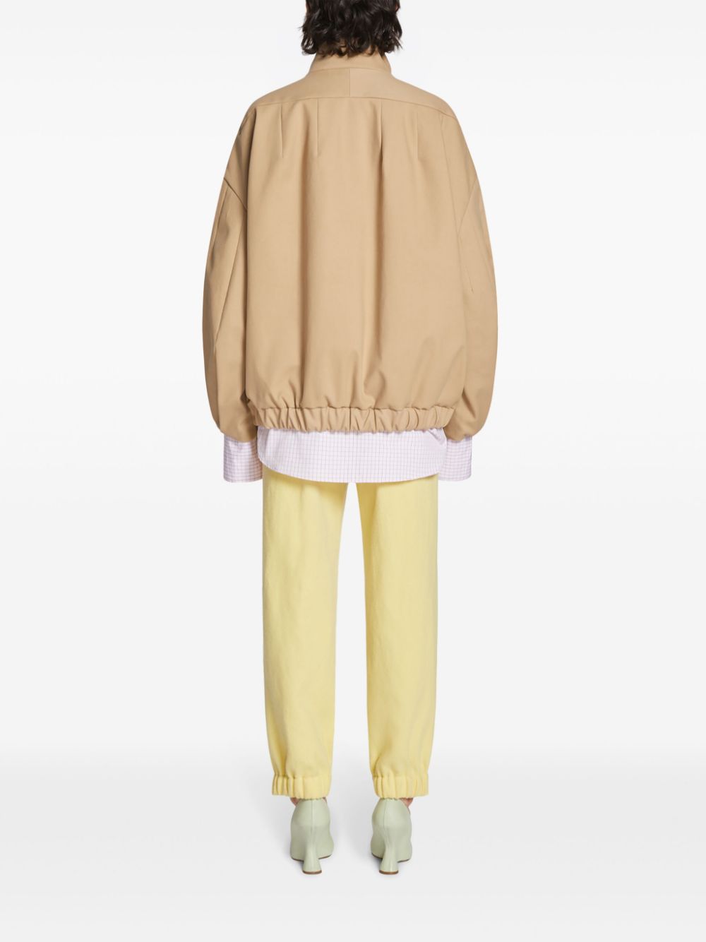 Shop Dries Van Noten Elasticated Waist Trousers In Yellow