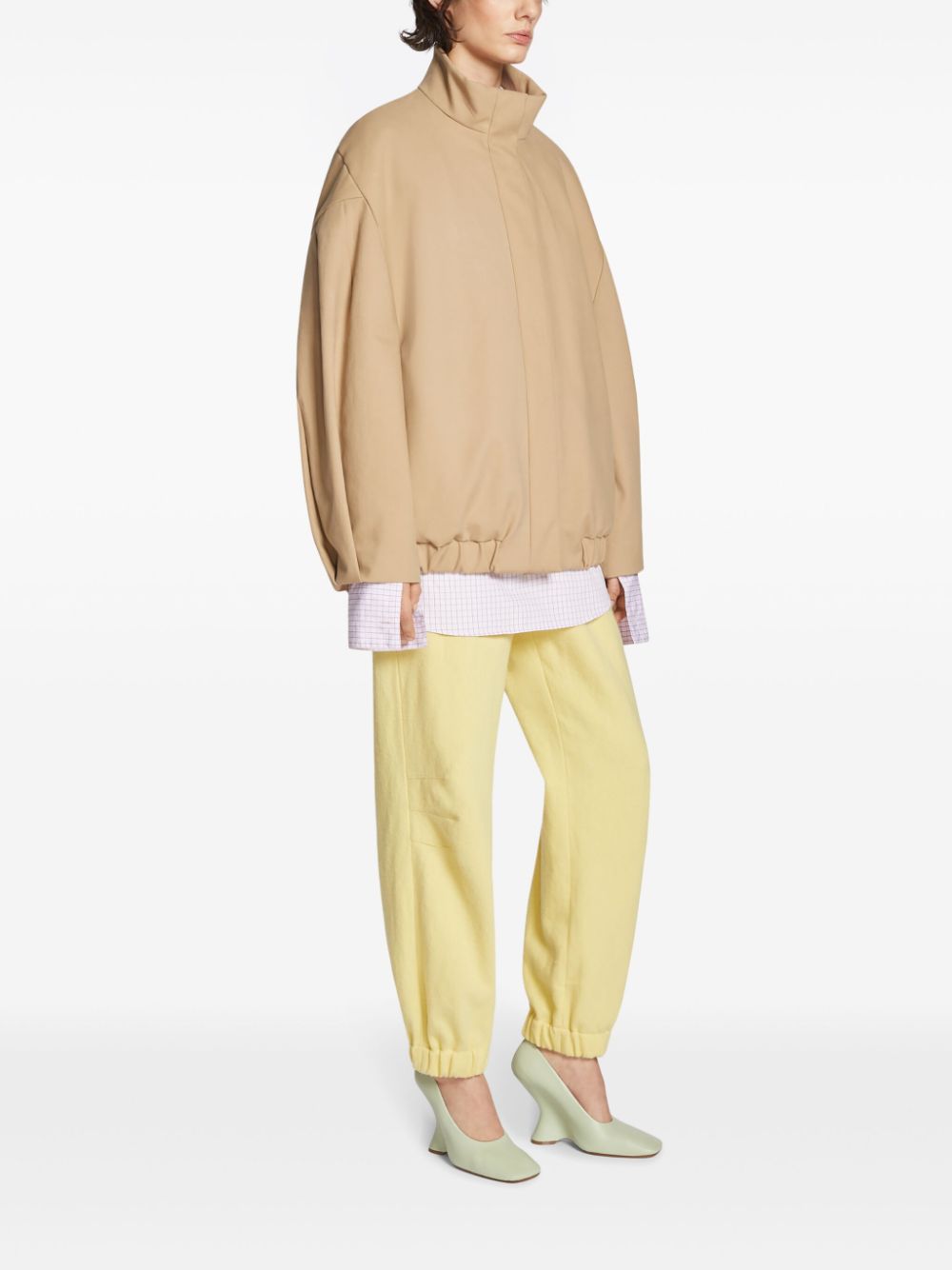 Shop Dries Van Noten Elasticated Waist Trousers In Yellow