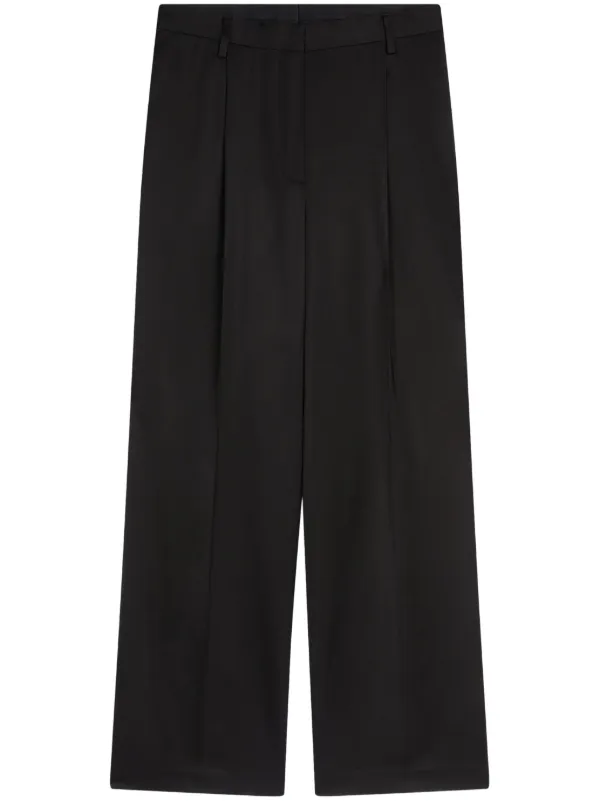 DRIES VAN NOTEN プリーツ ワイドパンツ | ブラック | FARFETCH JP