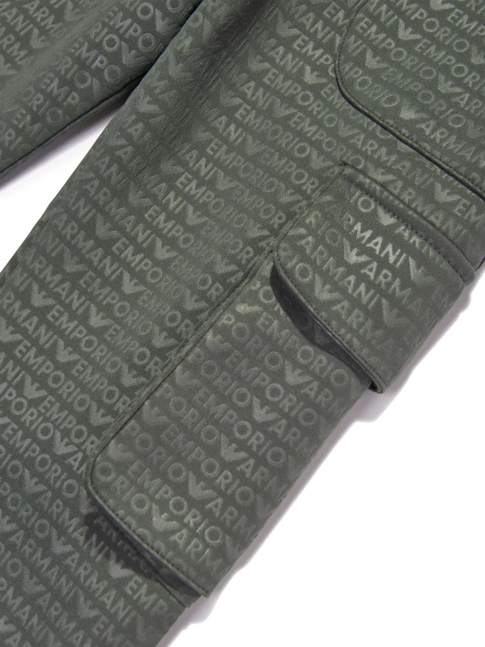 Emporio Armani Kids Cargo trainingsbroek met logo Groen