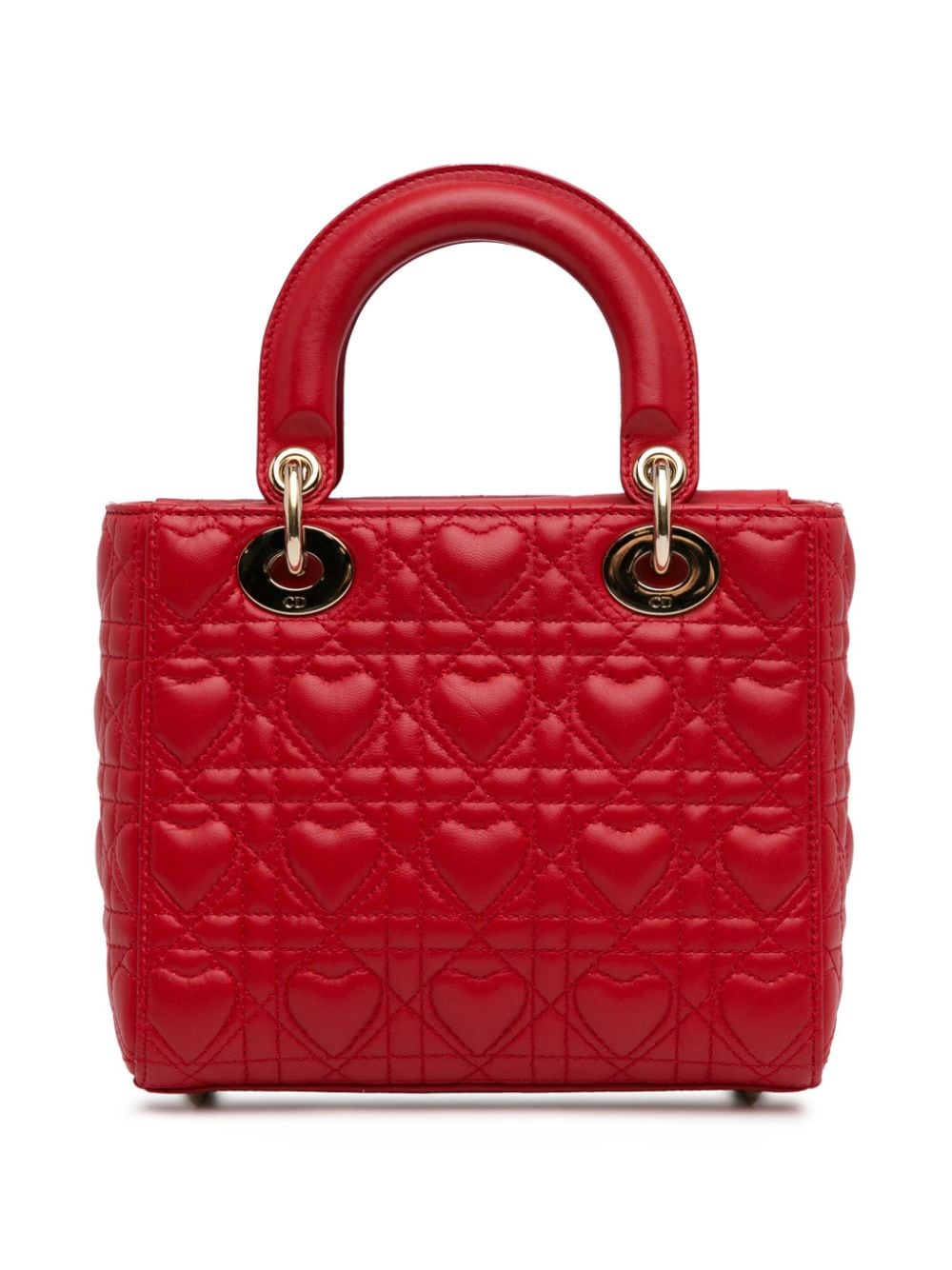 Christian Dior Pre-Owned 2021 Small Lambskin Cannage Dioramour My ABCDior Lady Dior satchel - Rood