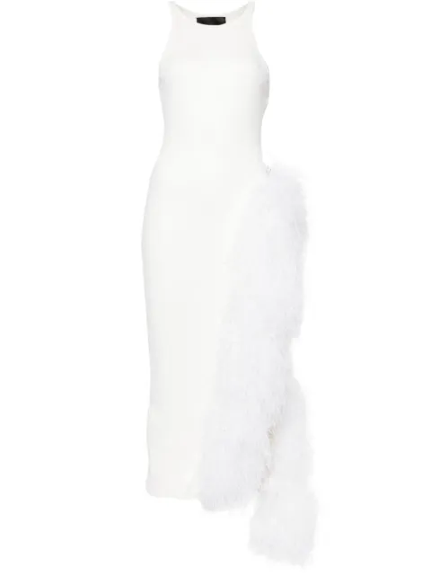 Pantalon Flare à Plumes Loulou Taille S Blanc - Neuf Avec étiquettes
