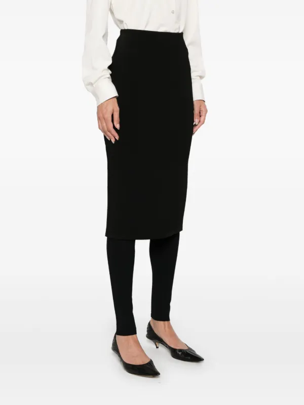 スカート THE ROW Women Skirts 8106W2859 BLK BLACK Sarto Skirt Black in Wool and Silk – The Row