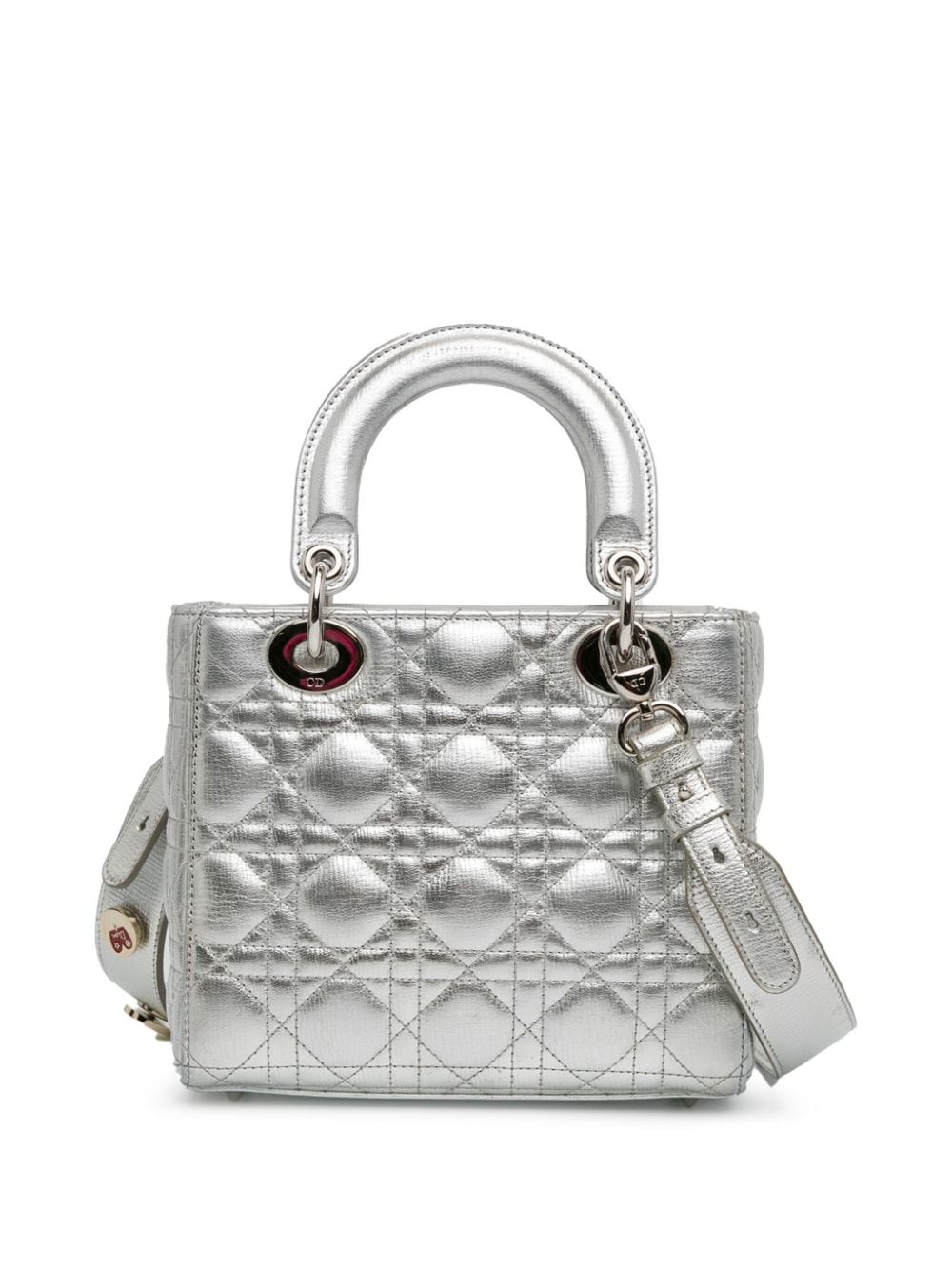 Christian Dior Pre-Owned 2017 Small Cannage My ABCDior Lady Dior Lucky Badges satchel - Zilver