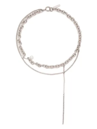 ジュスティーヌクランケ JUSTINECLENQUET CHASE NECKLACE Justine Clenquet Chase Necklace | Silver | FARFETCH GE