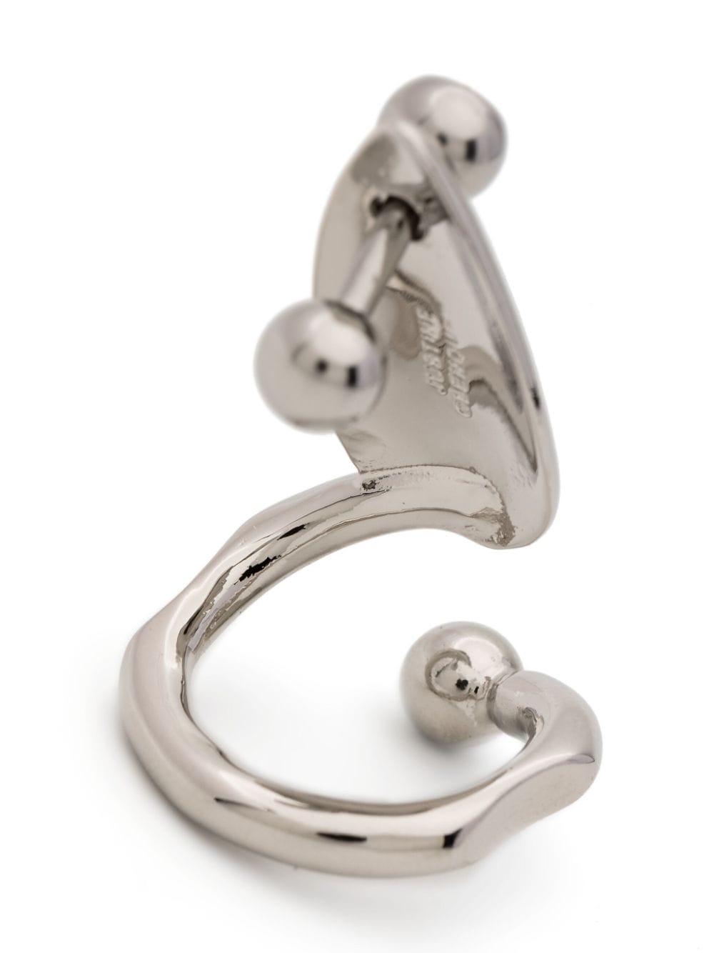 Shop Justine Clenquet Demon Nail Ring In Silber