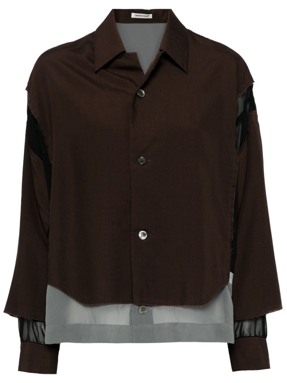 Undercover patchwork shirt - Brown