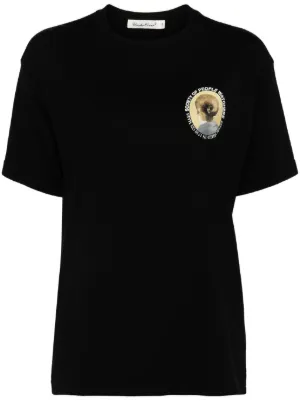 Raf Simons graphic-print Cotton T-shirt | Black | FARFETCH UK