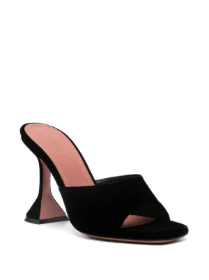 サンダル・ミュール Amina Muaddi Rih Suede And Pvc Sandals サンダル・ミュール Amina Muaddi Rih Suede And Pvc Sandals