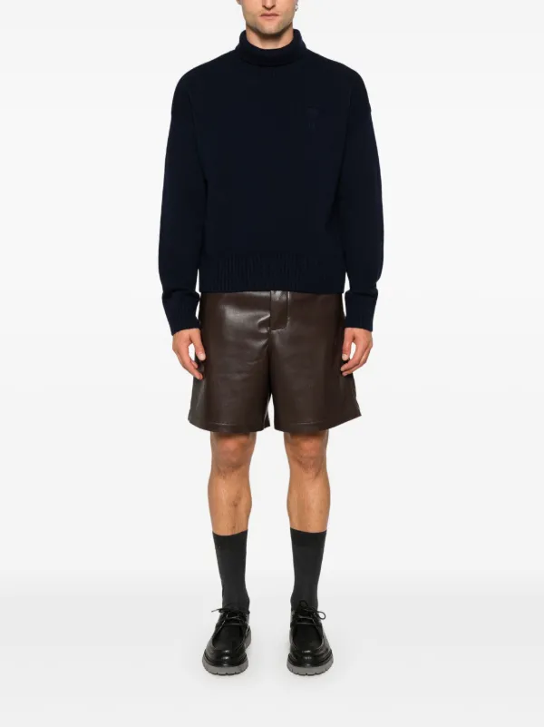 AMI Paris Turtleneck Sweater | Blue | FARFETCH