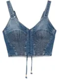 Murmur denim corset top - Blue