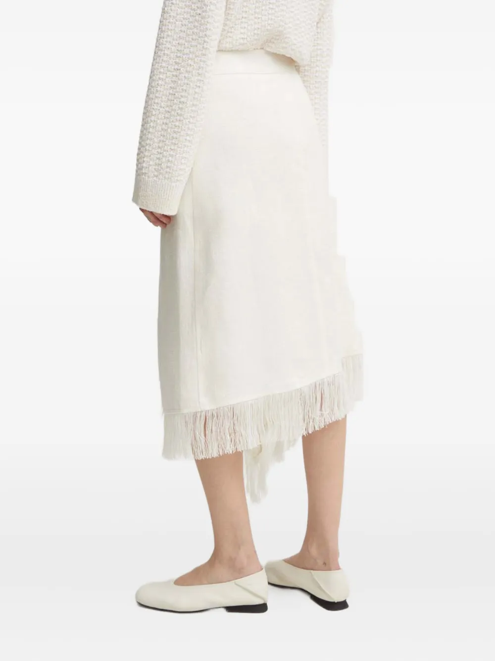 A.l.c Amelie Asymmetric Midi Skirt In Neutral