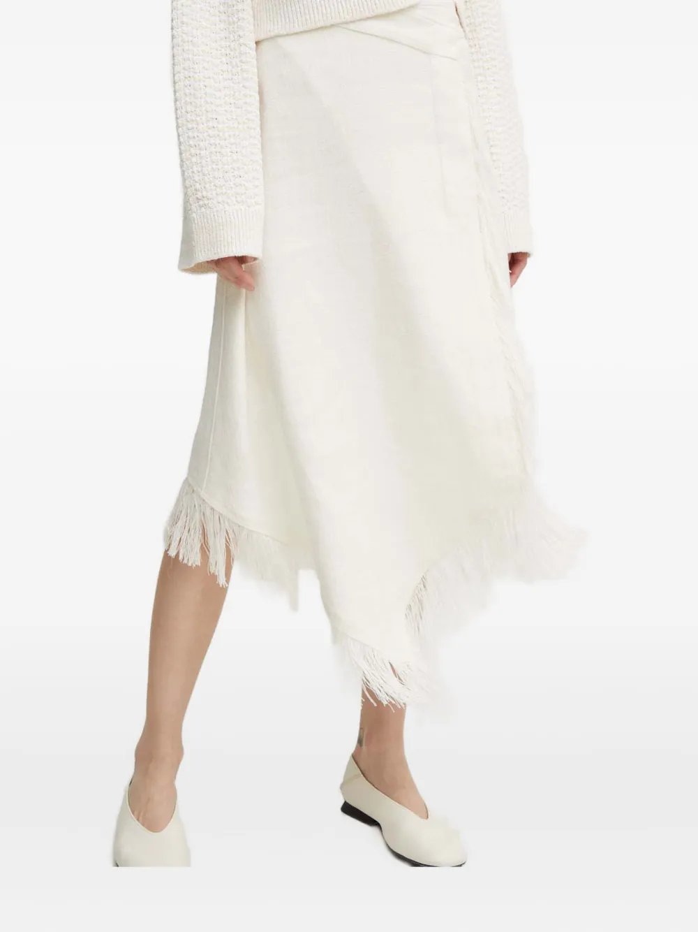 A.l.c Amelie Asymmetric Midi Skirt In Neutral