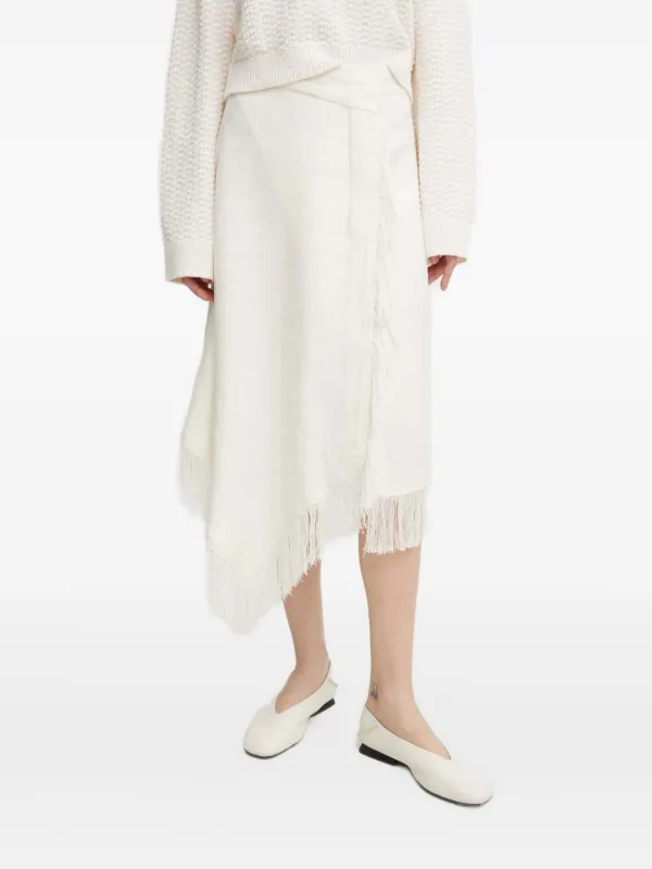 A.L.C. Amelie Asymmetric Midi Skirt in Neutrals
