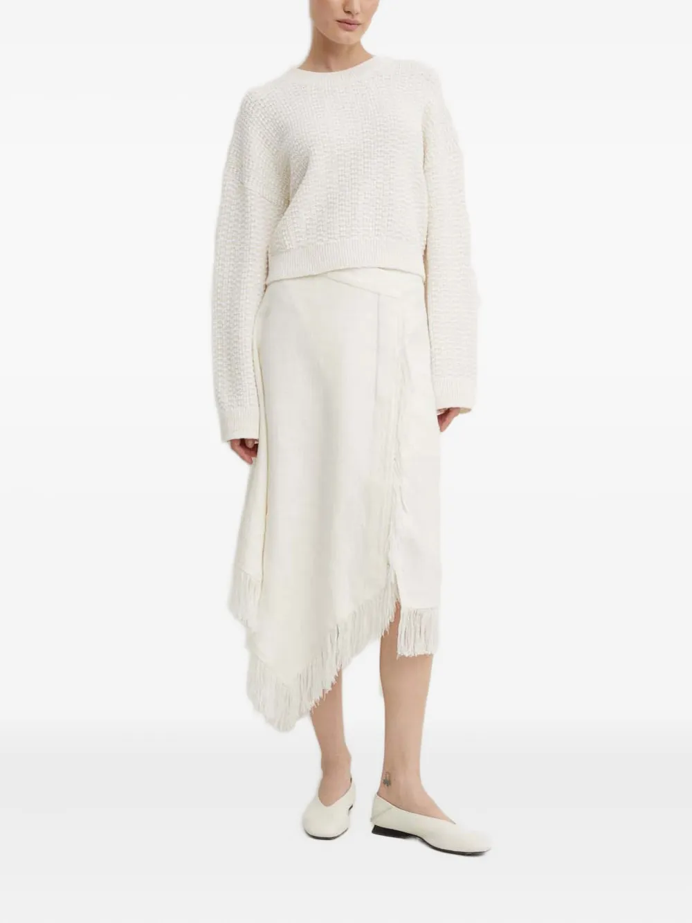 A.L.C. Amelie asymmetric midi skirt - Beige
