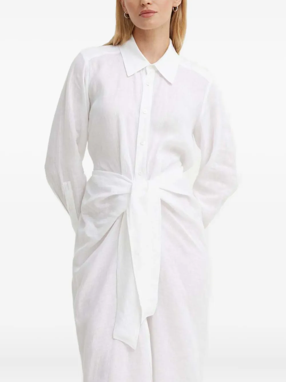 A.L.C. Carson tie-front shirt dress | White | Image 1