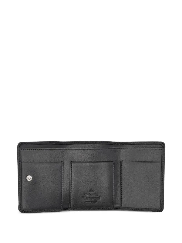 Vivienne Westwood Orb Plaque Trifold Wallet | Black | FARFETCH