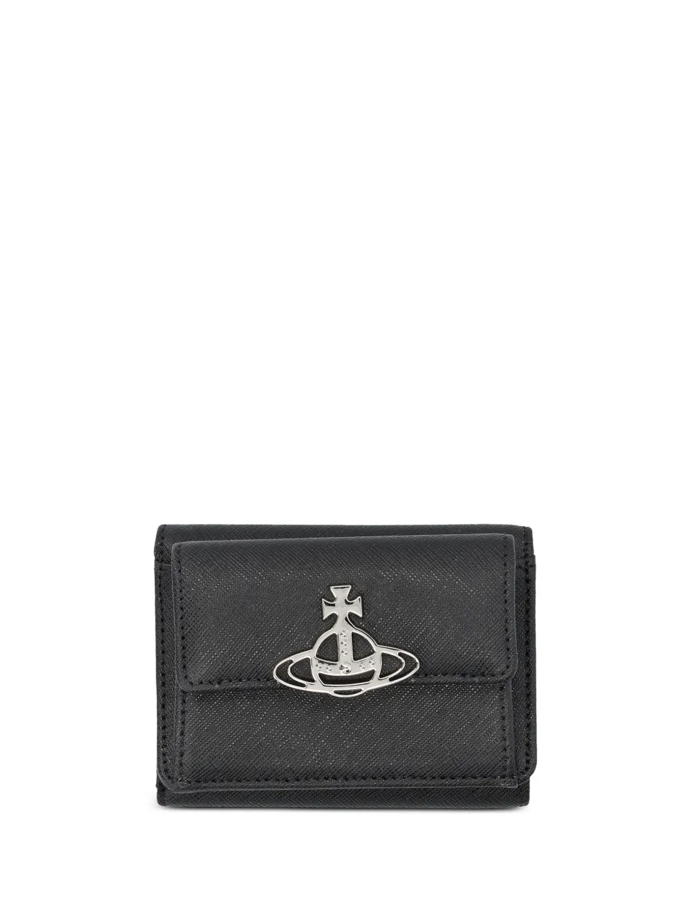 Vivienne Westwood Orb plaque trifold wallet - Nero