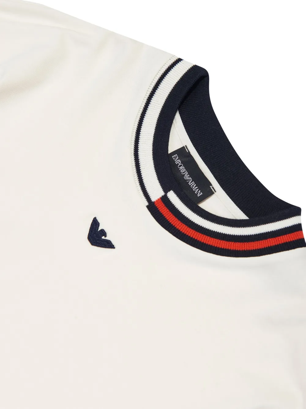 Emporio Armani Kids T-shirt met geborduurd logo Beige