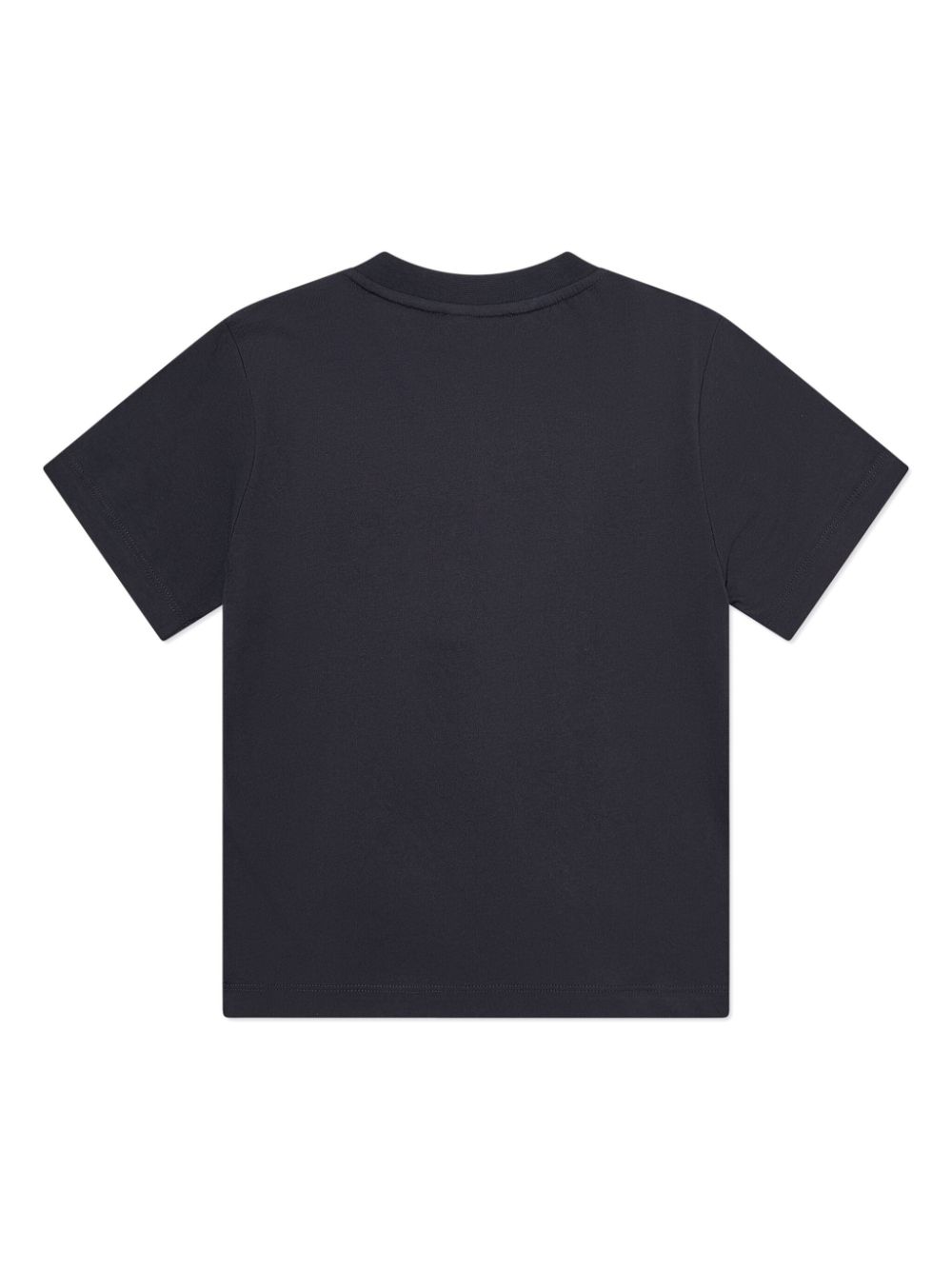 Emporio Armani Kids Katoenen T-shirt met logo van stras - Blauw