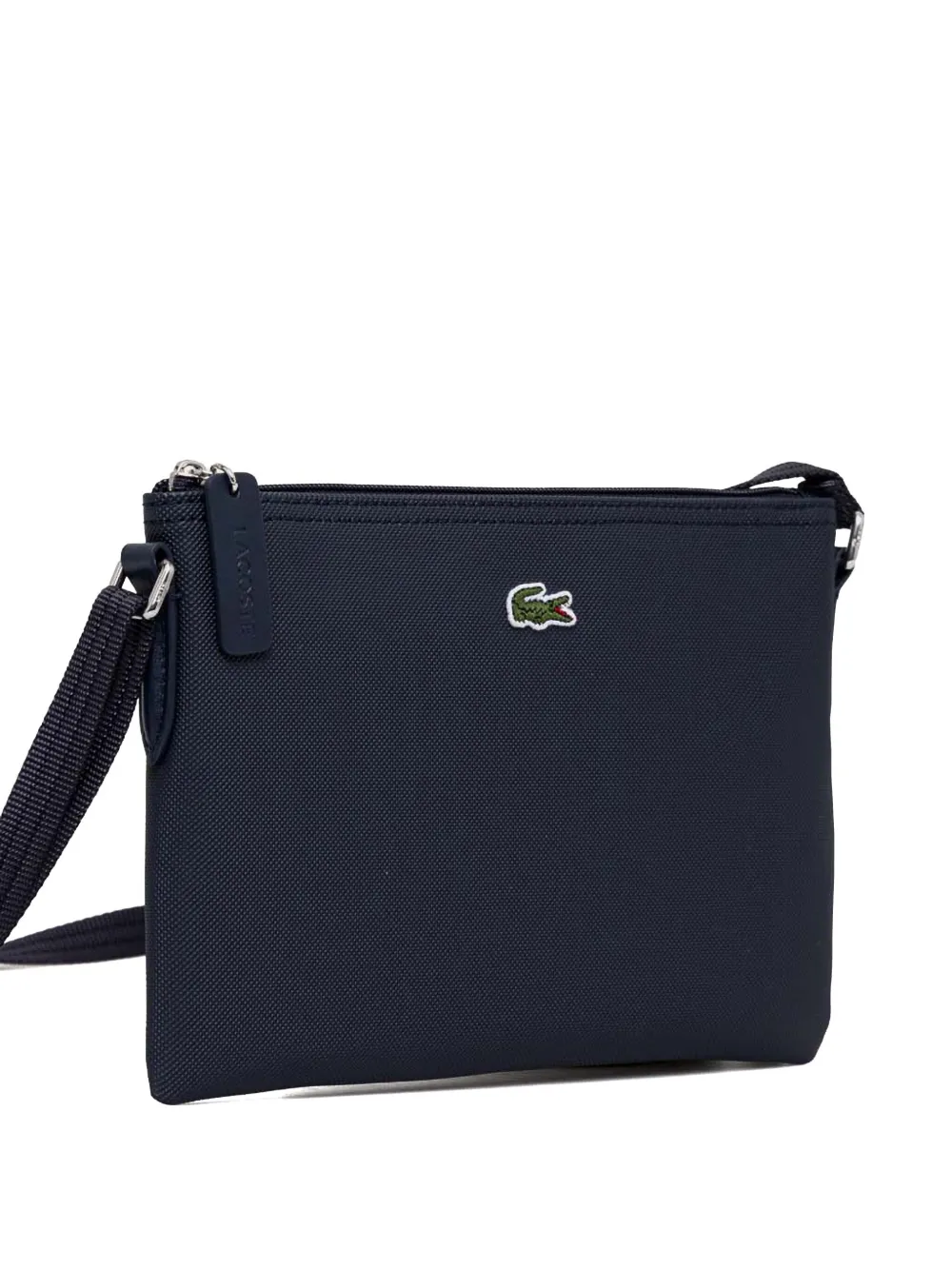 Lacoste logo-patch crossbody bag - Blauw