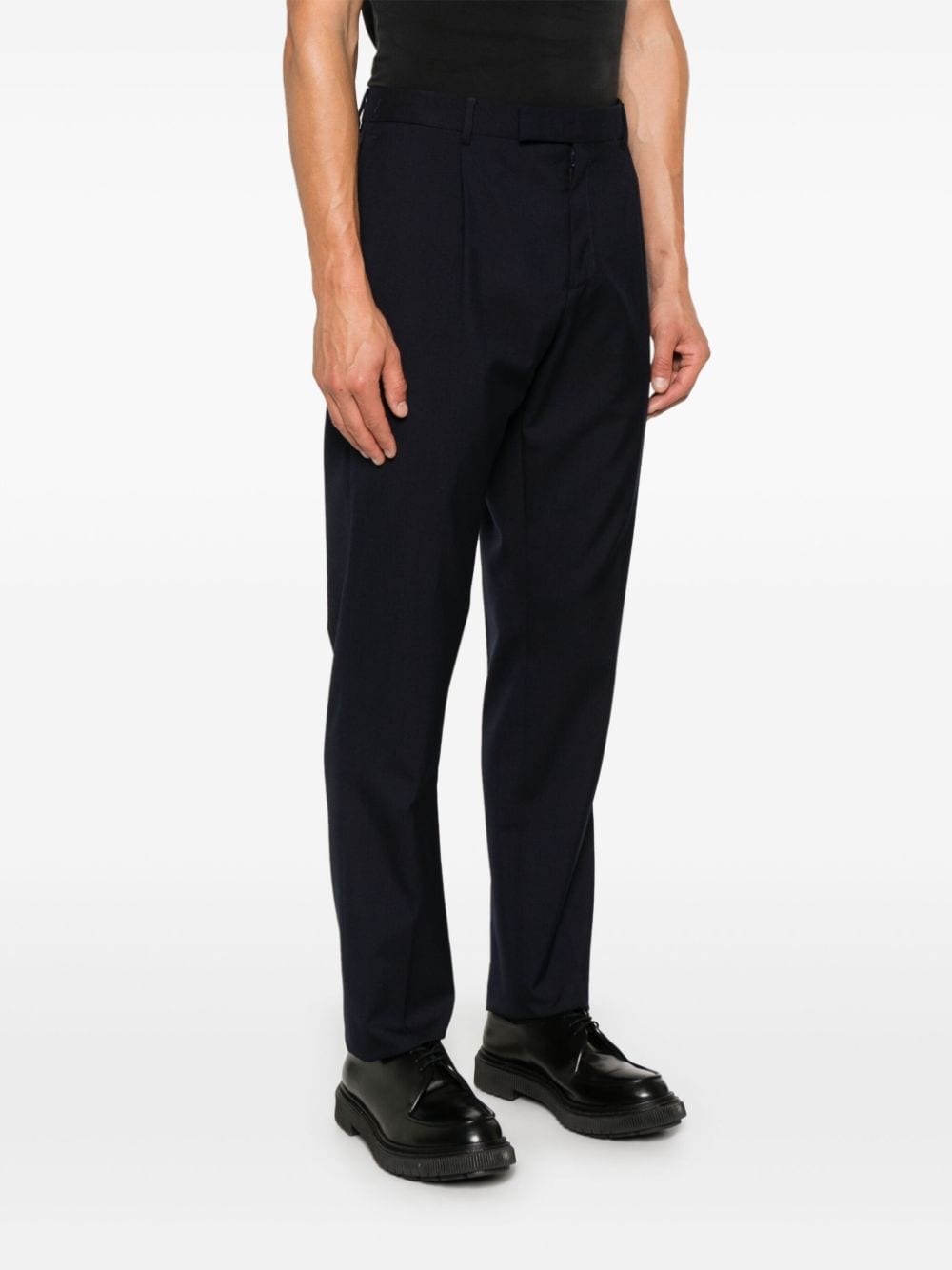 Shop Lardini Tailored Trousers In Blue