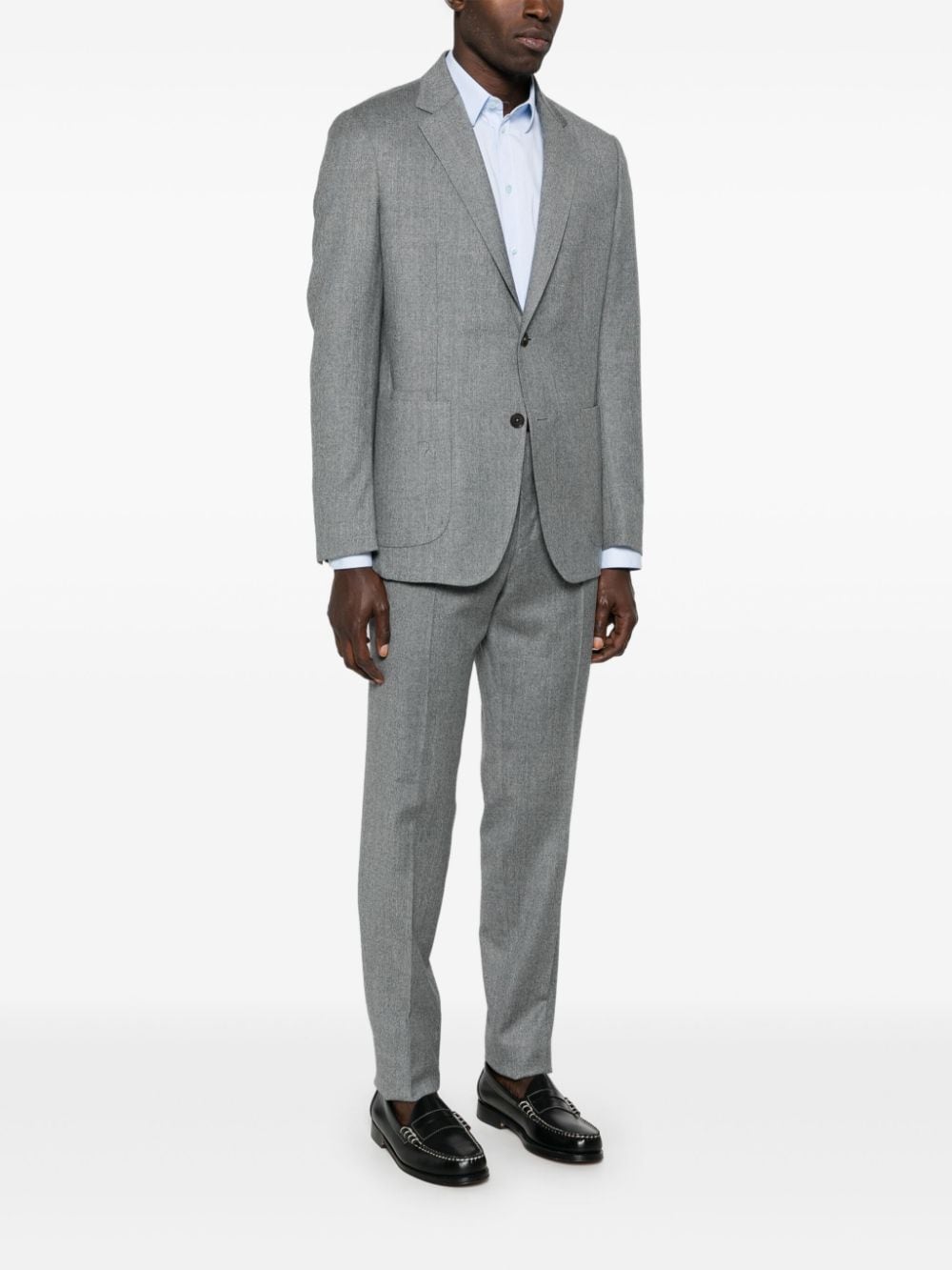 Shop Zegna Wool Suit In Grey