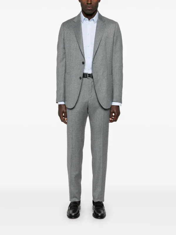 Zegna ウール スーツ | グレー | FARFETCH JP
