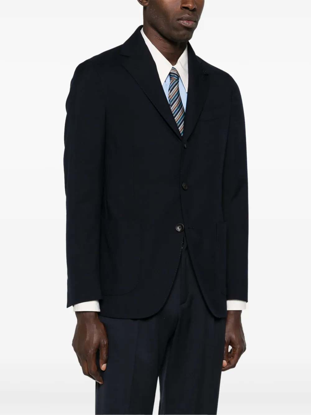 Lardini Wollen blazer Blauw