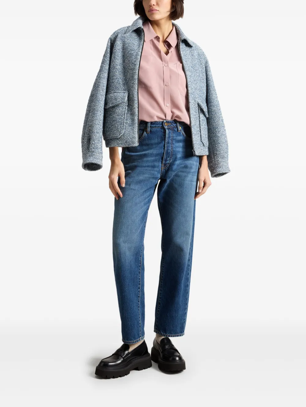 Woolrich Verwassen effecten blouse - Roze