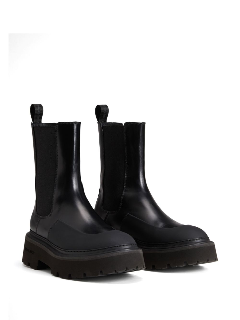 Shop Woolrich W's Logger Leather Chelsea Boots In Black