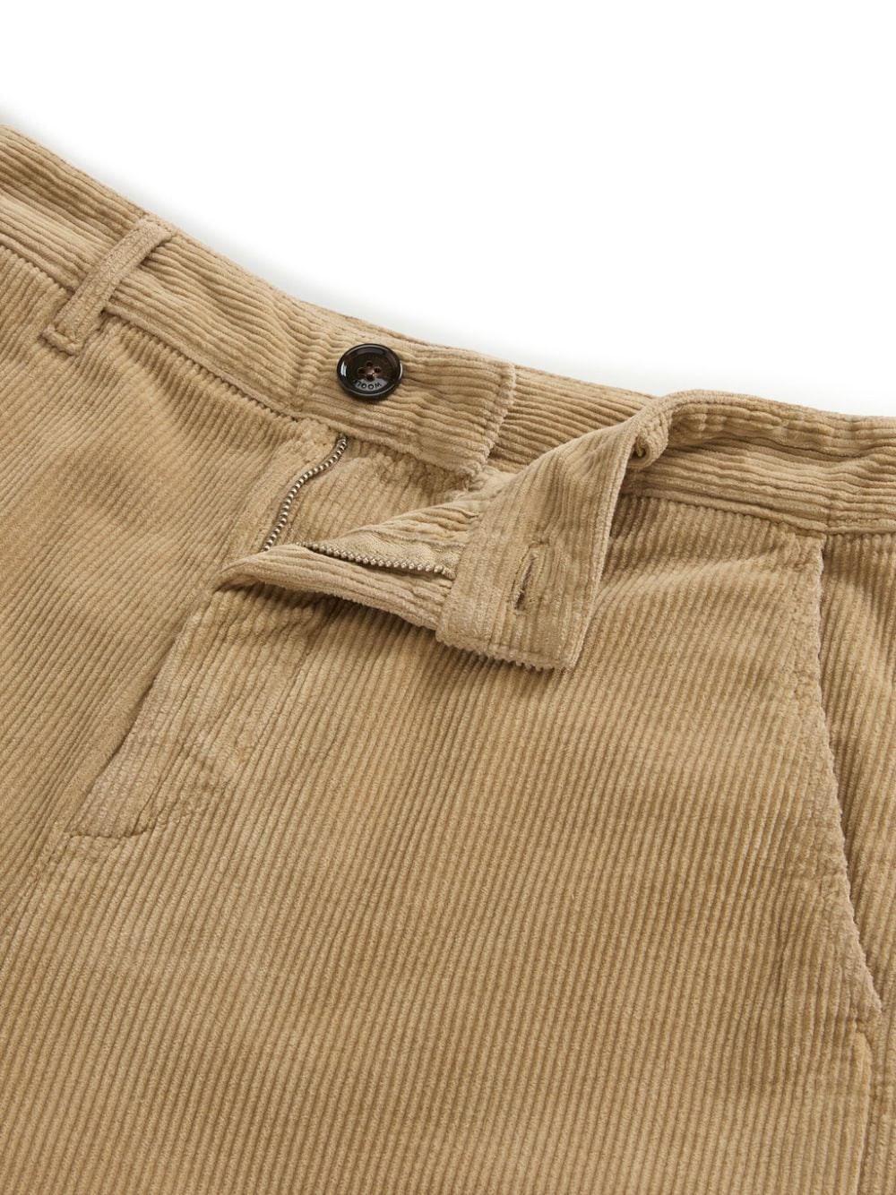 Shop Woolrich Corduroy Straight Trousers In Neutrals