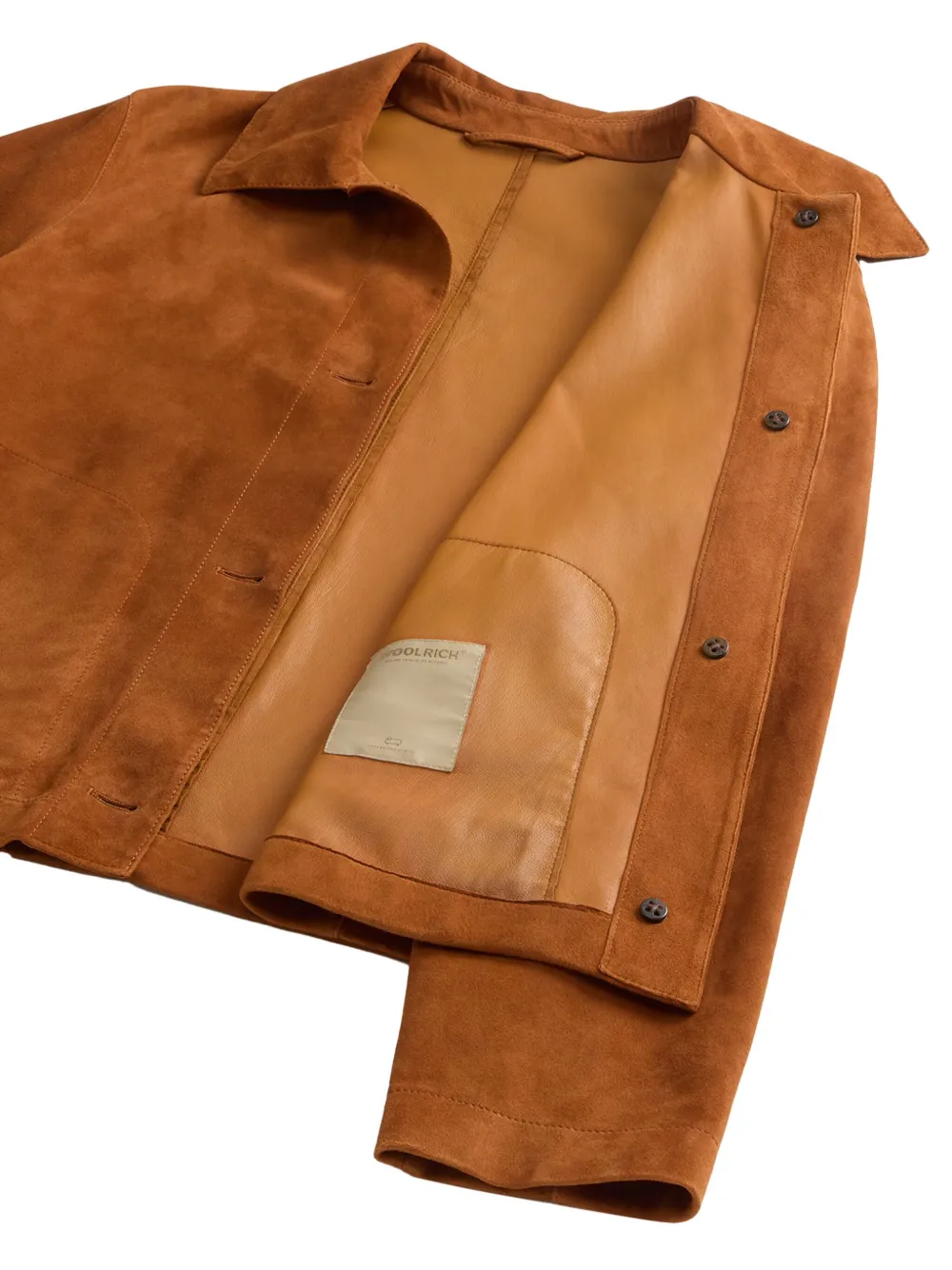 Woolrich Light Suede Jacket In Orange