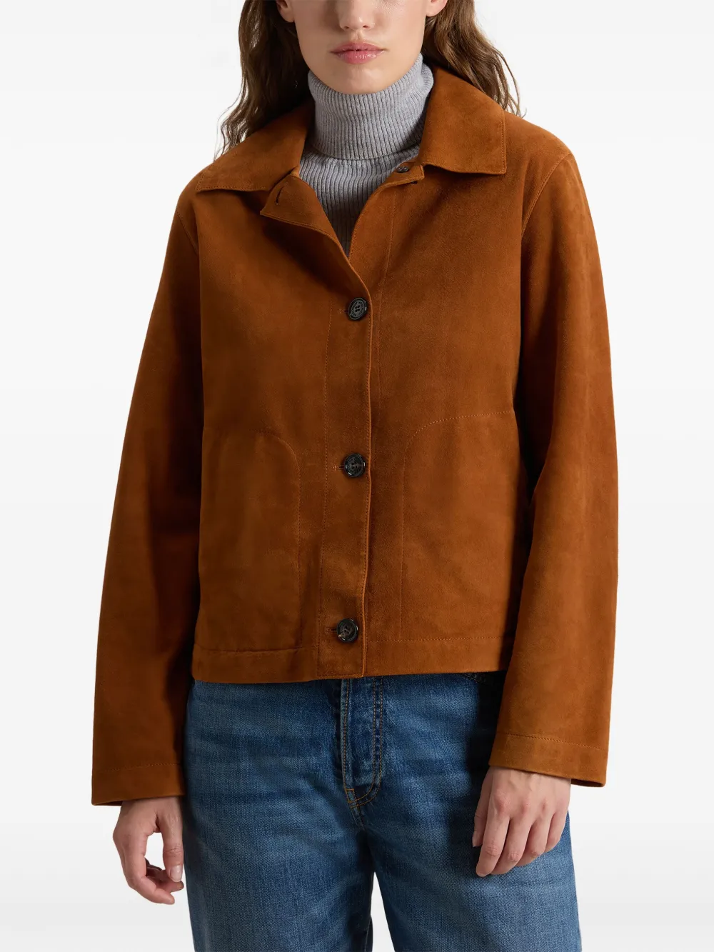 Woolrich Licht suède jack Oranje