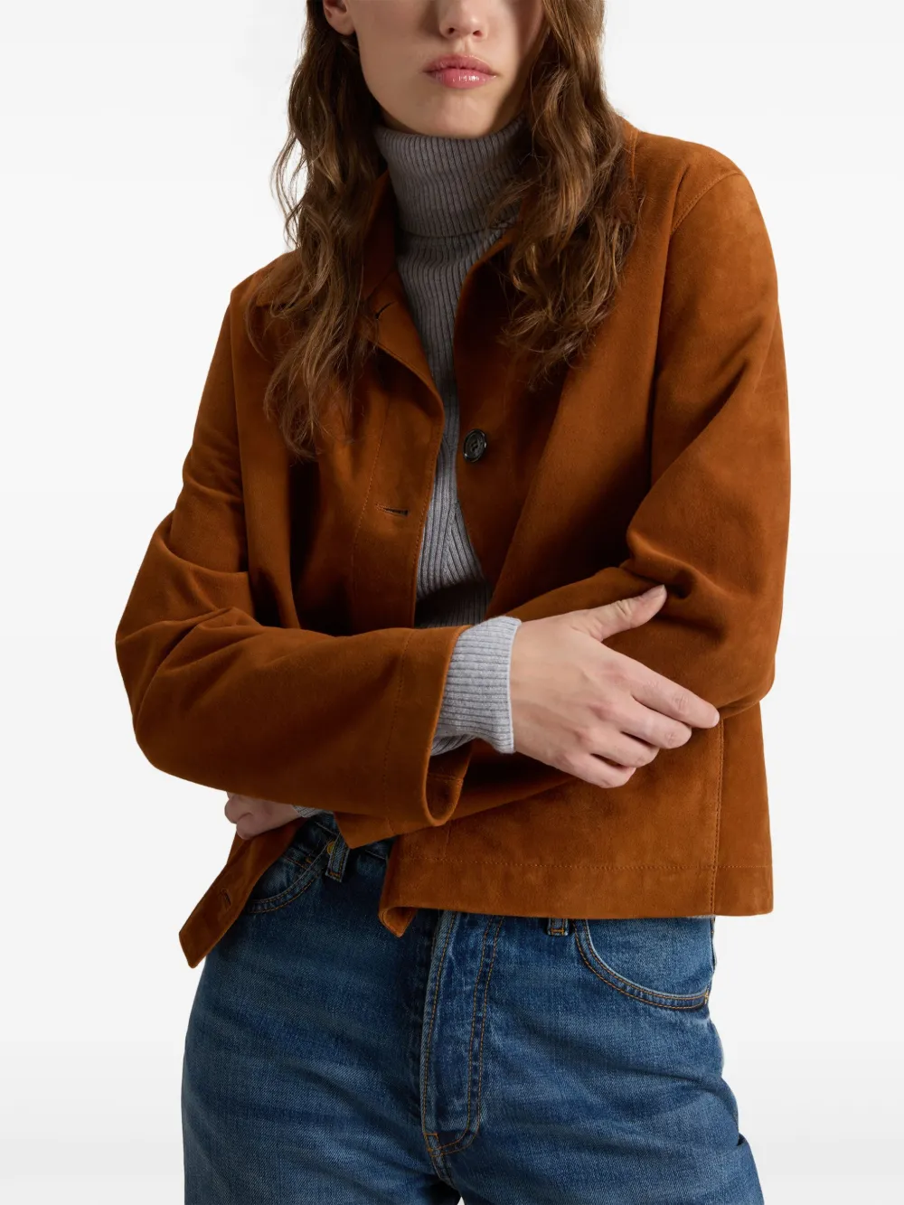 Woolrich Licht suède jack Oranje