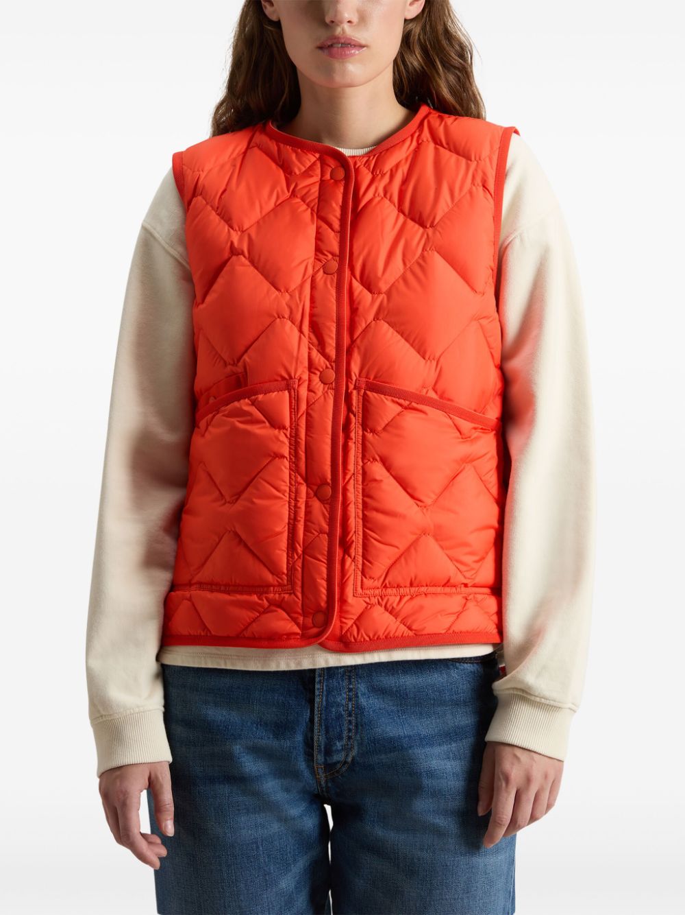 Shop Woolrich Heritage Gilet In Orange