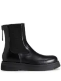 Woolrich logo-embossed leather chelsea boots - Black