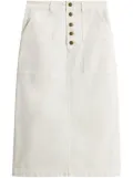 Woolrich cotton midi skirt - White