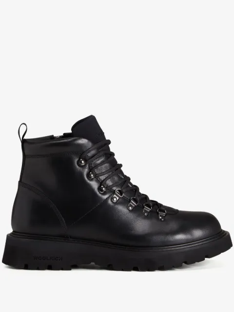 Woolrich combat-støvler i læder