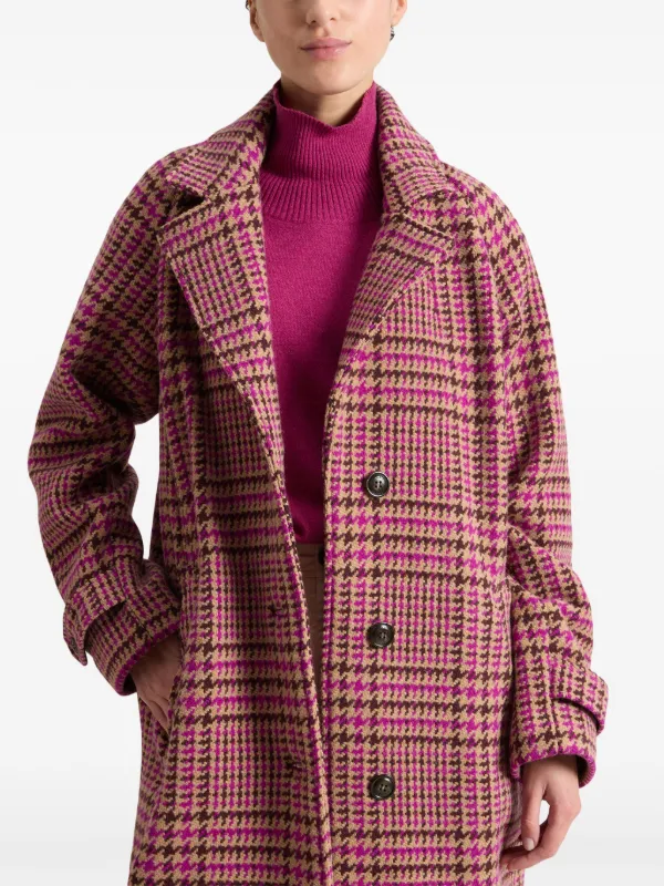Pink checkered coat shop