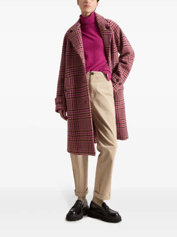Woolrich Checked Trench Coat | Pink | FARFETCH