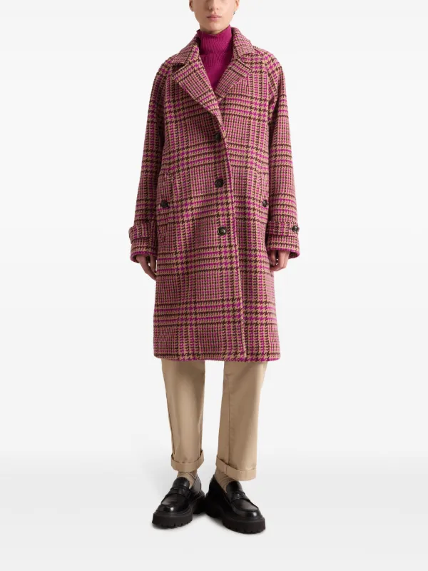 Checked trench coat deals
