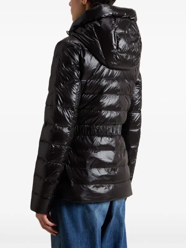 【送料&関税込】Woolrich Aliquippa Black Nylon Puffer Jacket Women's Aliquippa Short Down Jacket in Glossy Nylon black