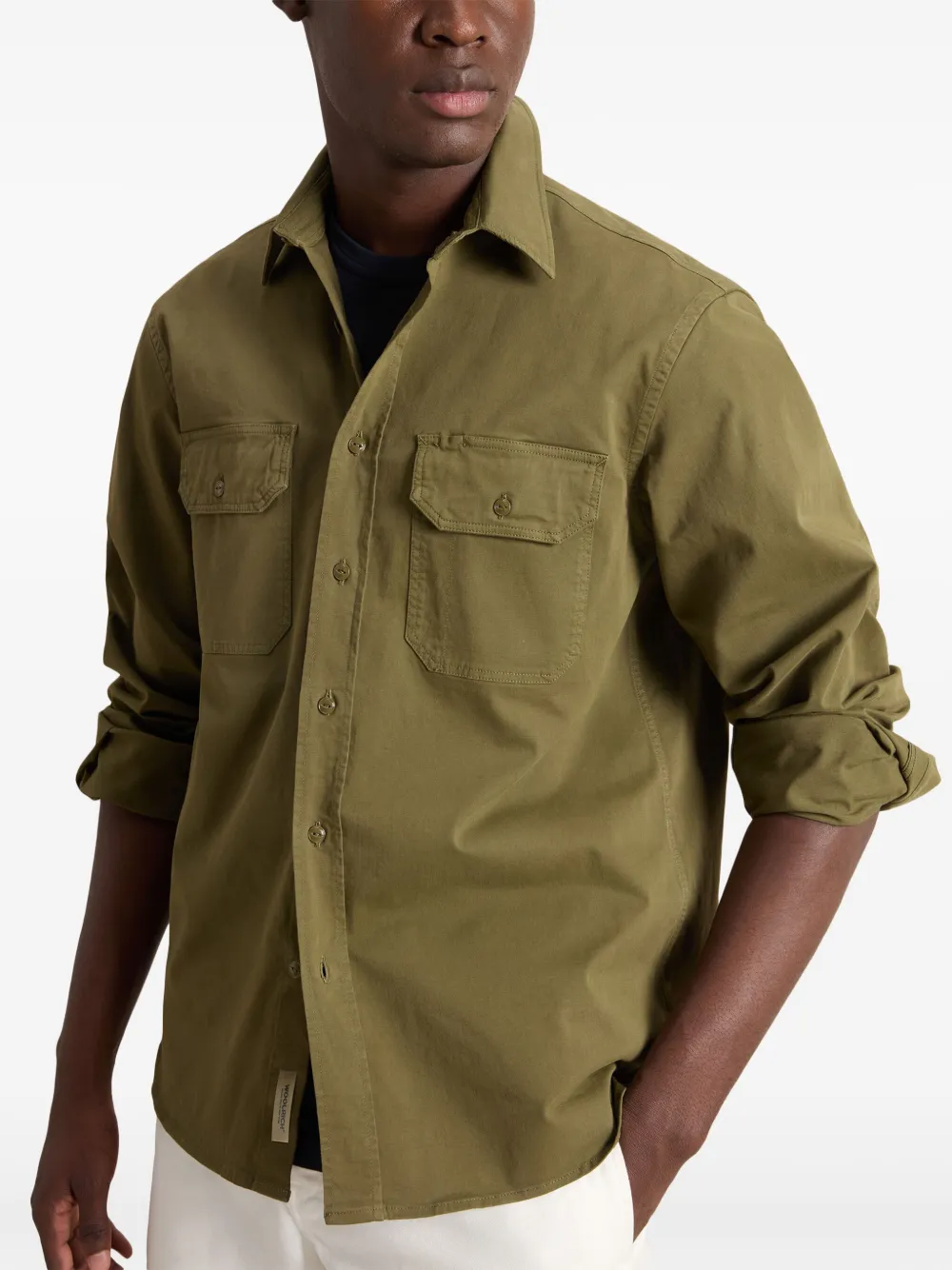 Woolrich Overhemd met geverfd effect Groen