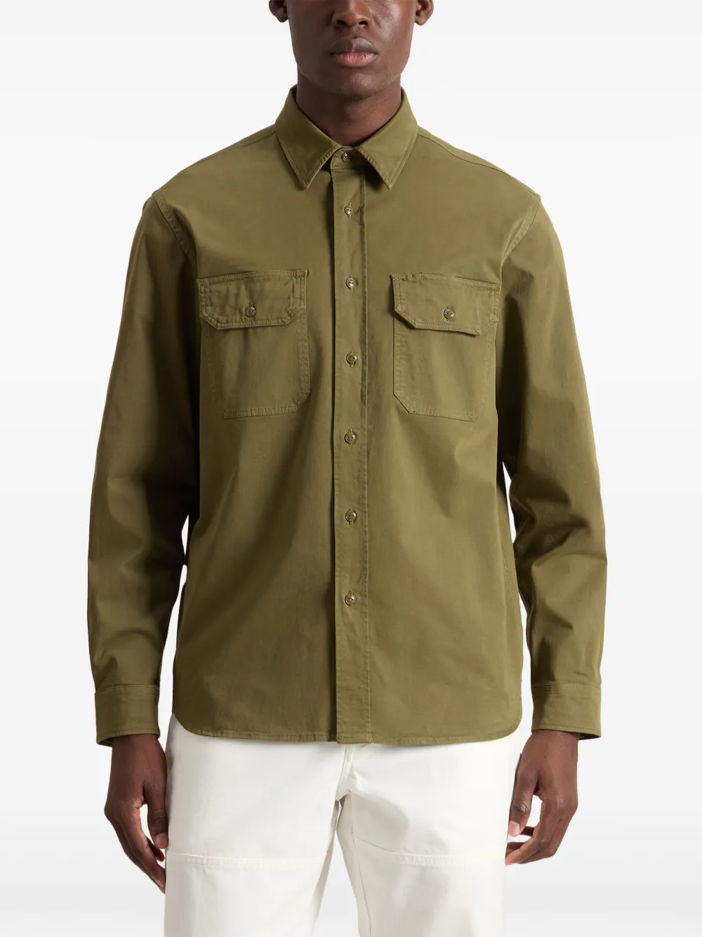 Woolrich Overhemd met geverfd effect Groen